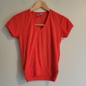 Vintage Short Sleeve Terry Cloth Sweater